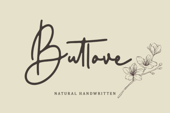 Butlove: A Friendly Handwritten Font for Branding
