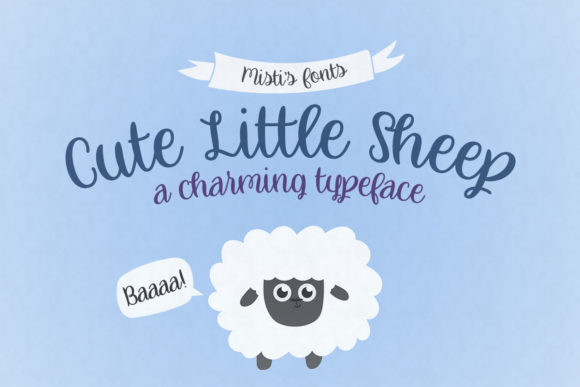 Cute Little Sheep: A Charming Script Font for Your Brand