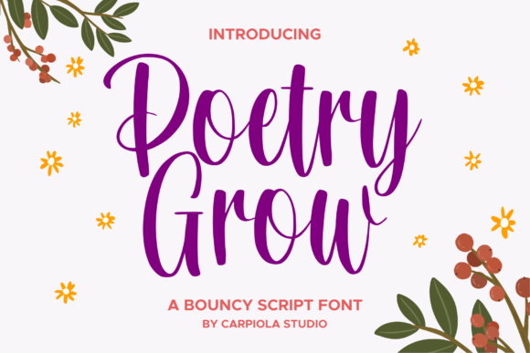 Poetry Grow: A Timeless Handwritten Font for Makers