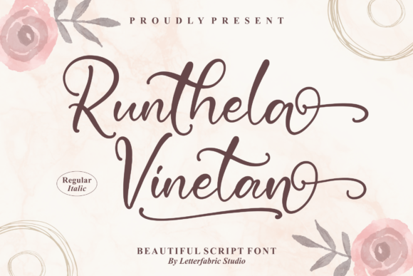 Runthela Vinetan: A Trendy Script Font for Crafters
