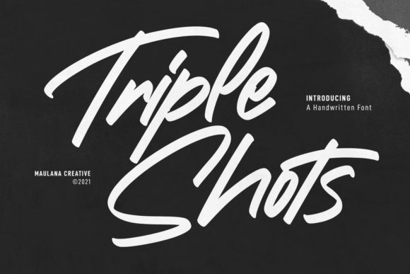 Triple Shots: A Handwritten Font for Web Design