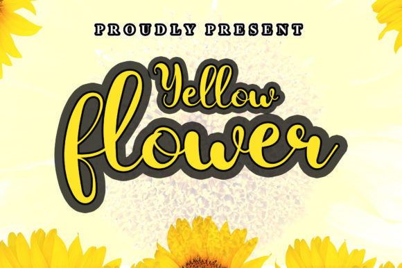 Yellow Flower: A Modern Script Font for Crafters